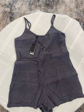 Monrow Gray Cotton Top